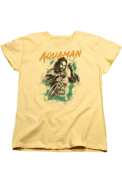 Gildan Aquaman Movie Locals Only Short Sleeve Women´s Tee / T-shirt In Yellow