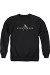 Gildan Aquaman Movie Logo Adult Crewneck Sweatshirt In Black