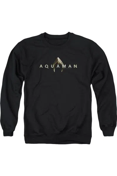 Gildan Aquaman Movie Logo Adult Crewneck Sweatshirt In Black