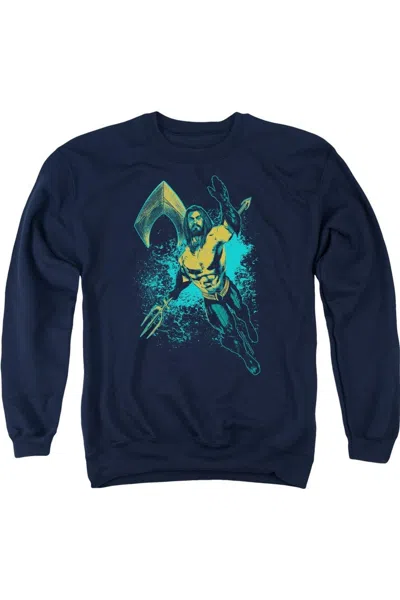 Gildan Aquaman Movie Make A Splash Adult Crewneck Sweatshirt In Blue