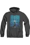 Gildan Aquaman Movie Poster Adult Heather Hoodie / Hooded Sweatshirt In Black