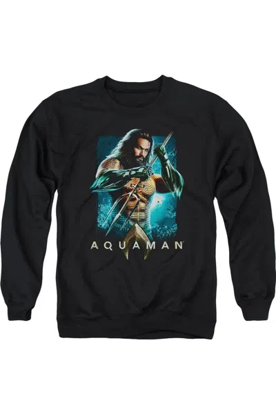 Gildan Aquaman Movie Trident Adult Crewneck Sweatshirt In Black