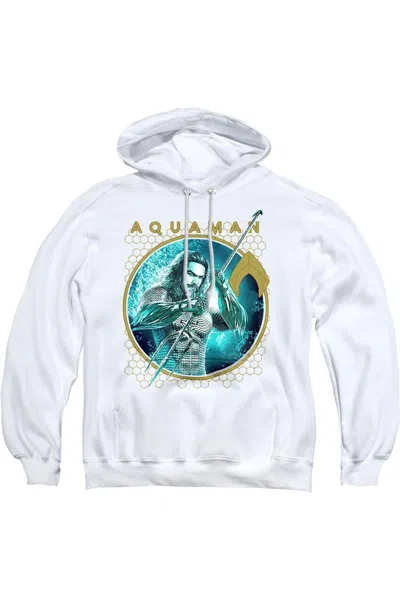 Gildan Aquaman Movie Trident Of Neptune Adult Pull Over Hoodie / Hooded Sweatshirt In Blue