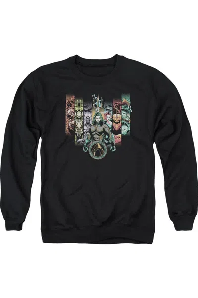 Gildan Aquaman Movie Unite The Kingdoms Adult Crewneck Sweatshirt In Black