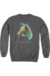 Gildan Aquaman Movie Water Shield Adult Crewneck Sweatshirt In Pink