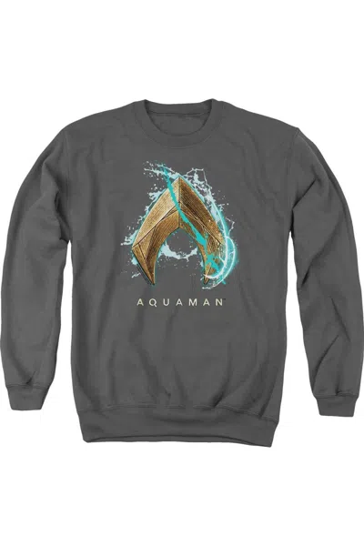 Gildan Aquaman Movie Water Shield Adult Crewneck Sweatshirt In Pink