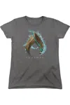 Gildan Aquaman Movie Water Shield Short Sleeve Women´s Tee / T-shirt In Pink
