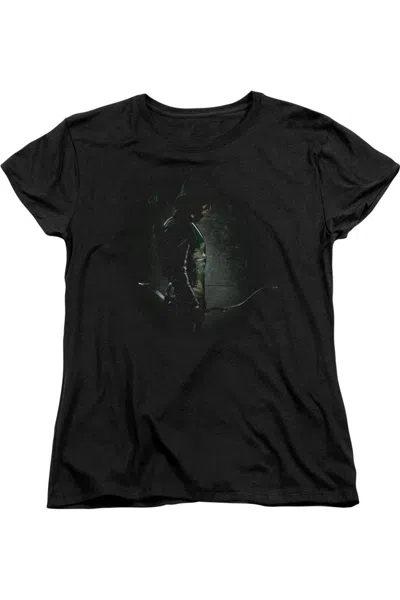 Gildan Arrow In The Shadows Short Sleeve Womens Tee / T-shirt In Black