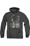 Gildan Arrow Save My City Adult Heather Hoodie / Hooded Sweatshirt In Black