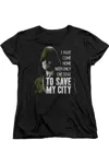Gildan Arrow Save My City Short Sleeve Womens Tee / T-shirt In Black