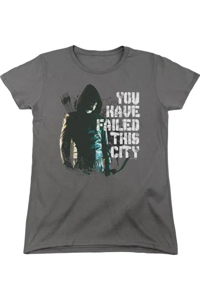 Gildan Arrow You Have Failed Short Sleeve Womens Tee / T-shirt In Gray