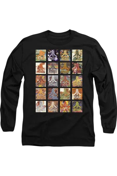 Gildan Atari 20 Games Long Sleeve Adult Tee / T-shirt In Black