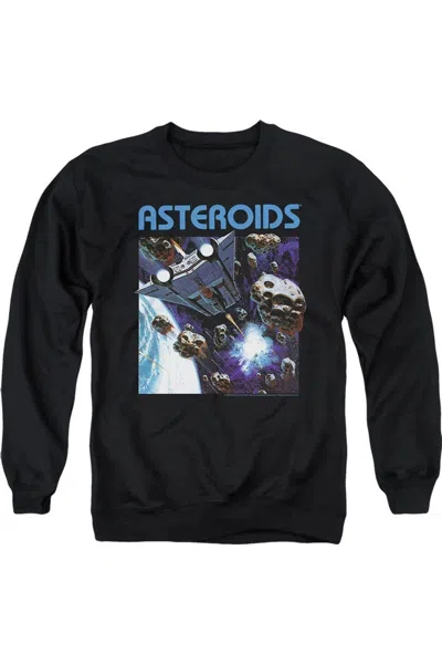 Gildan Atari 2600 Asteroids Adult Crewneck Sweatshirt In Black
