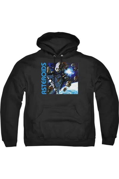 Gildan Atari 2600 Asteroids Adult Pull Over Hoodie In Black