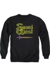 Gildan Atari 8 Bit Sword Adult Crewneck Sweatshirt In Black