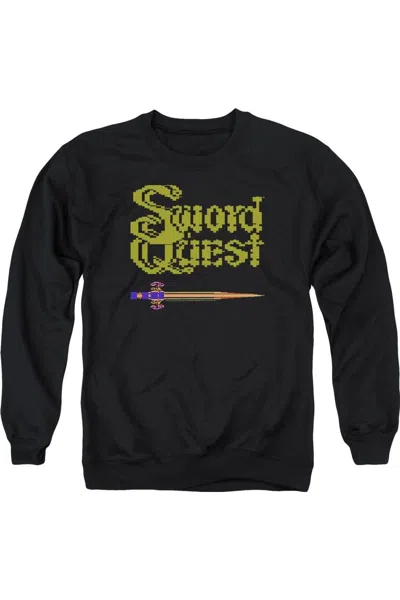 Gildan Atari 8 Bit Sword Adult Crewneck Sweatshirt In Black