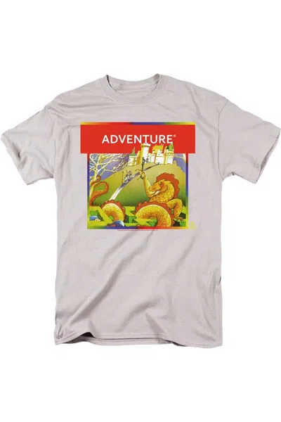 Gildan Atari Adventure Box Art Short Sleeve Adult Tee / T-shirt In Silver