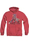 Gildan Atari Asteroids Atari Adult Heather Hoodie In Red
