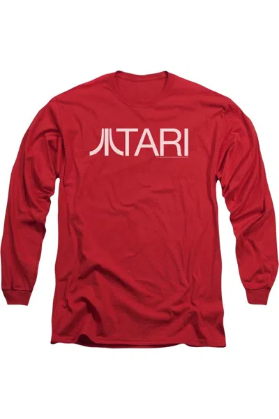 Gildan Atari Atari Long Sleeve Adult Tee / T-shirt In Red