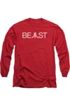Gildan Atari Beast Long Sleeve Adult Tee / T-shirt In Red