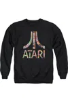 Gildan Atari Box Art Adult Crewneck Sweatshirt In Black
