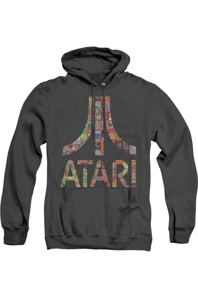 Gildan Atari Box Art Adult Heather Hoodie In Black