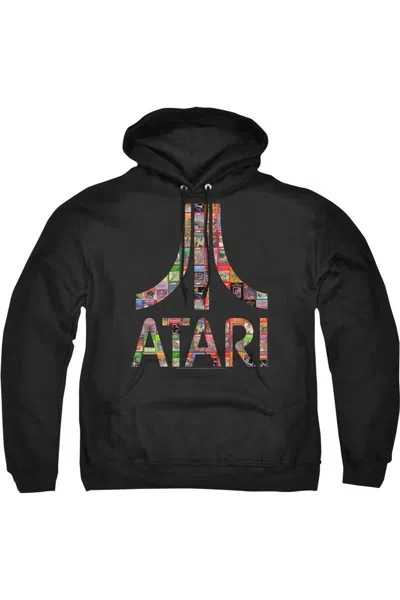 Gildan Atari Box Art Adult Pull Over Hoodie In Black