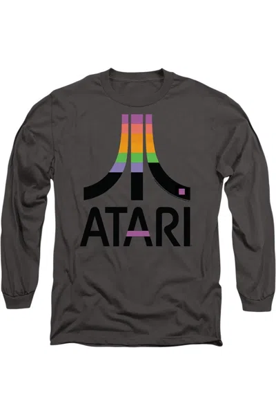 Gildan Atari Breakout Inset Long Sleeve Adult Tee / T-shirt In Pink