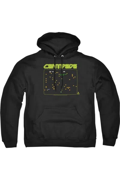 Gildan Atari Centipede Screen Adult Pull Over Hoodie In Black