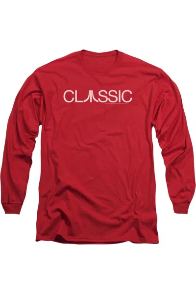 Gildan Atari Classic Long Sleeve Adult Tee / T-shirt In Red