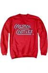 Gildan Atari Crystal Castles Logo Adult Crewneck Sweatshirt In Red