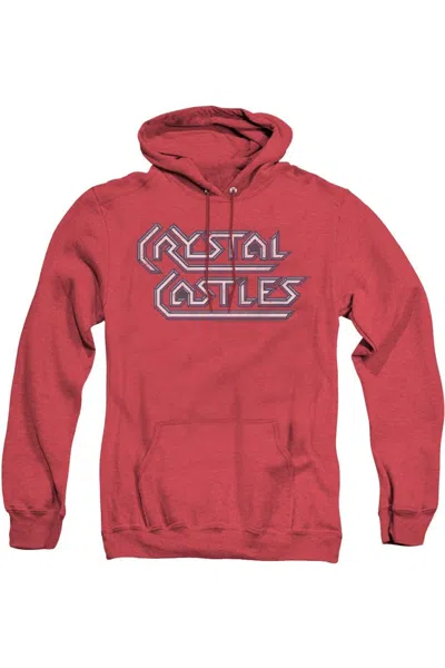 Gildan Atari Crystal Castles Logo Adult Heather Hoodie In Red