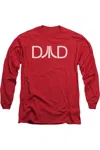 Gildan Atari Dad Long Sleeve Adult Tee / T-shirt In Red