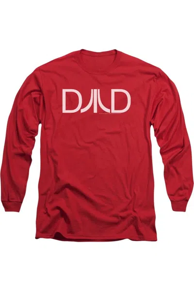Gildan Atari Dad Long Sleeve Adult Tee / T-shirt In Red