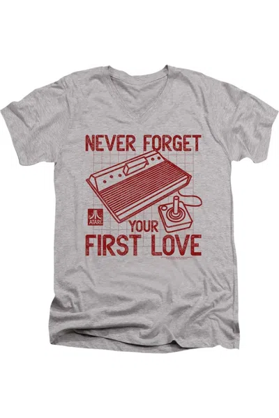 Gildan Atari First Love Short Sleeve Adult V Neck Premium Cotton Tee / T-shirt In Multi