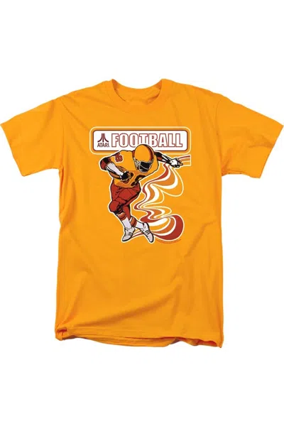 Gildan Atari Football Player Short Sleeve Adult Tee / T-shirt In Yellow