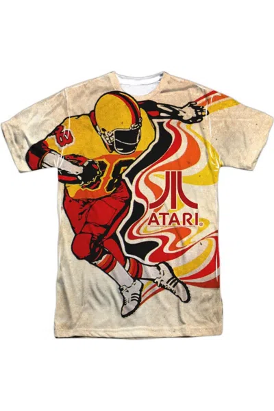 Gildan Atari Football Short Sleeve Adult Poly Crew T-shirt In White
