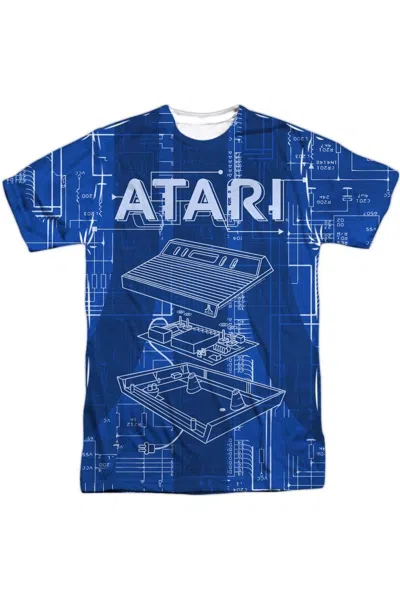 Gildan Atari Inside Out Short Sleeve Adult Poly Crew T-shirt In Blue