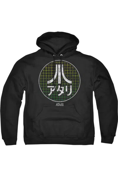 Gildan Atari Japanese Grid Adult Pull Over Hoodie In Black