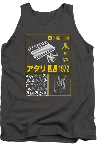 Gildan Atari Kanji Squares Adult Tank In Pink