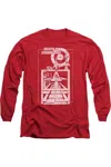 Gildan Atari Lift Off Long Sleeve Adult Tee / T-shirt In Red