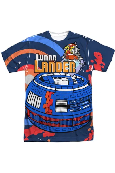 Gildan Atari Lunar Landing Short Sleeve Adult Poly Crew T-shirt In White