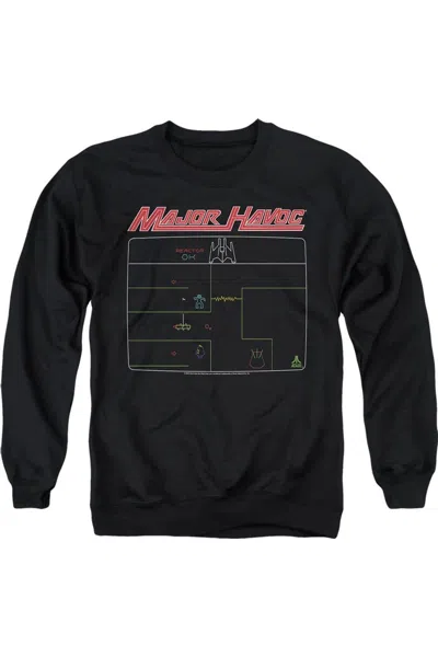 Gildan Atari Major Havoc Screen Adult Crewneck Sweatshirt In Black