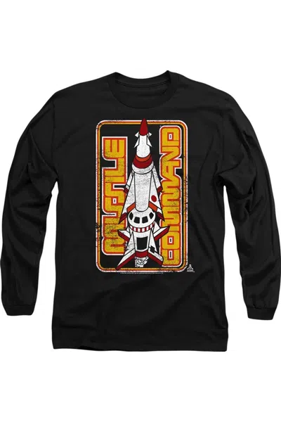 Gildan Atari Missile Long Sleeve Adult Tee / T-shirt In Black