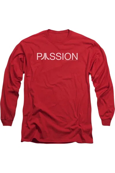 Gildan Atari Passion Long Sleeve Adult Tee / T-shirt In Red