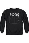 Gildan Atari Pong Screen Adult Crewneck Sweatshirt In Black
