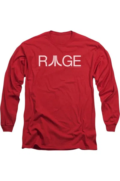 Gildan Atari Rage Long Sleeve Adult Tee / T-shirt In Red