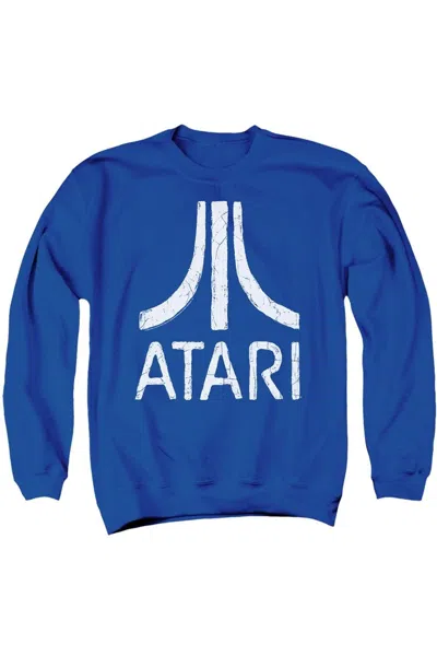 Gildan Atari Rough Logo Adult Crewneck Sweatshirt In Blue