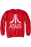 Gildan Atari Rough Logo Adult Crewneck Sweatshirt In Red