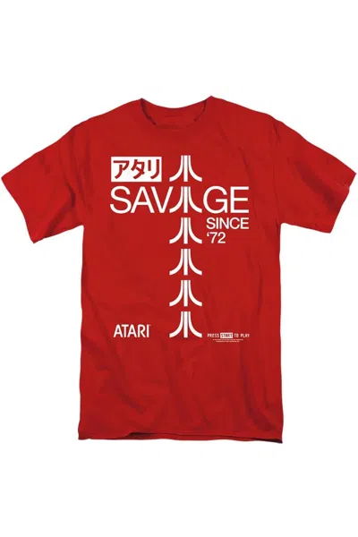 Gildan Atari Savage 72 Short Sleeve Adult Tee / T-shirt In Red